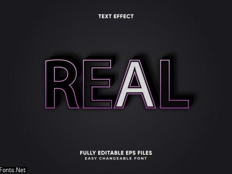 Editable Real text effect