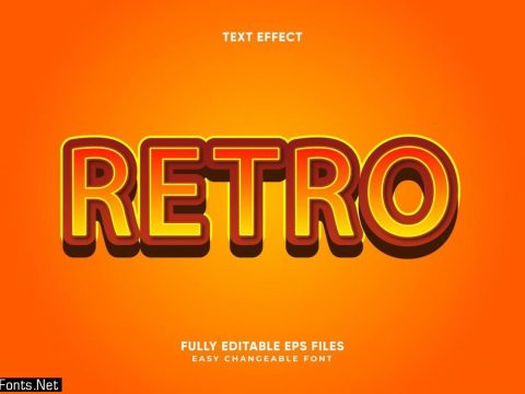 Editable Retro text effect