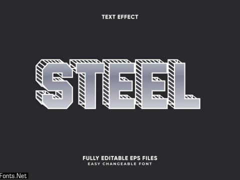 Editable Steel text effect