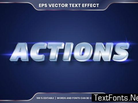 Editable Text Effect - Actions Text