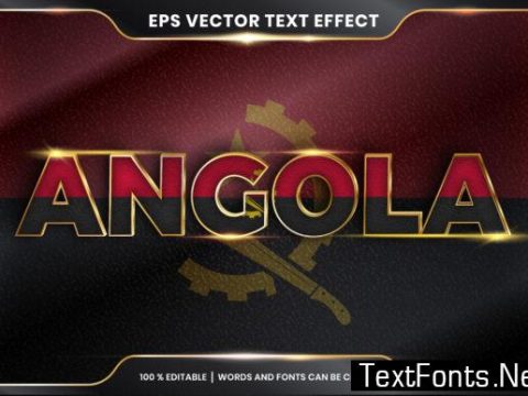 Editable Text Effect - Angola