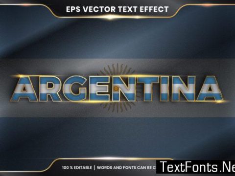 Editable Text Effect - Argentina