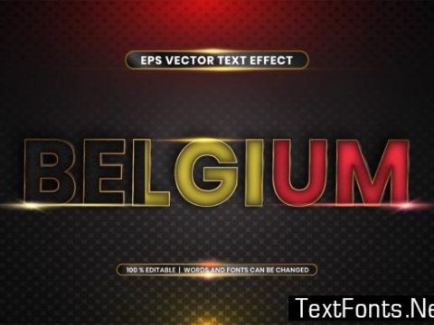 Editable Text Effect, Belgium Word