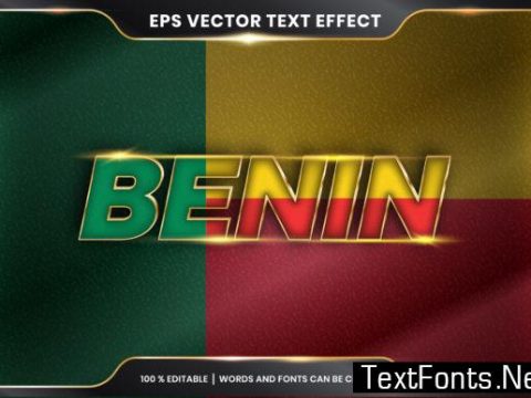 Editable Text Effect - Benin