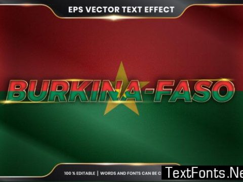 Editable Text Effect - Burkina