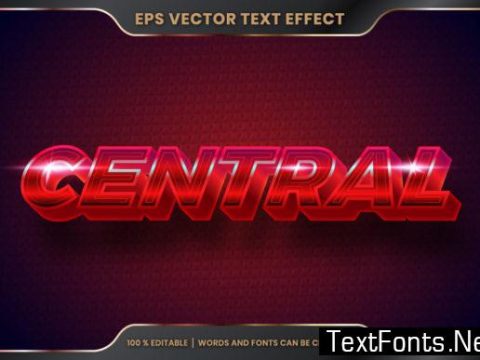 Editable Text Effect - Central Text