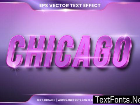 Editable Text Effect - Chicago Text