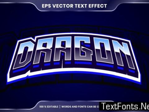 Editable Text Effect - Dragon Text Style