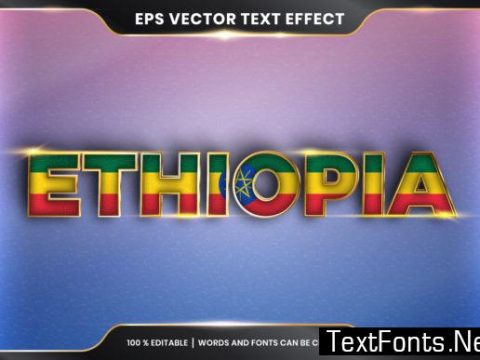 Editable Text Effect - Ethiopia