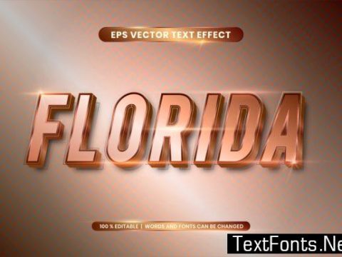 Editable Text Effect - Florida Rose Gold