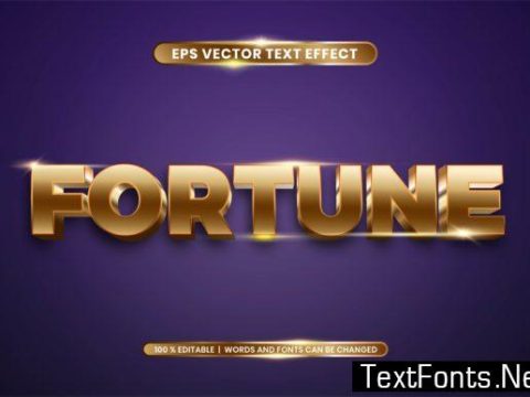 Editable Text Effect - Fortune Gold