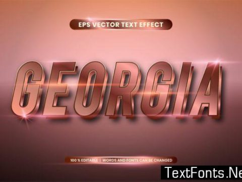 Editable Text Effect - Georgia Text