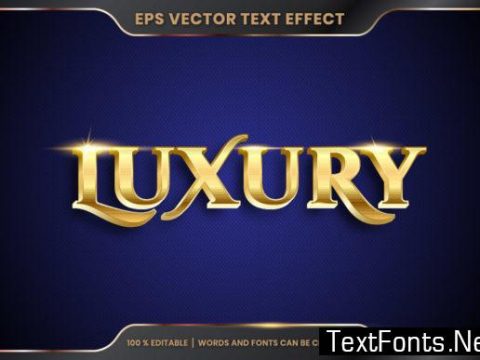 Editable Text Effect - Golden Luxury