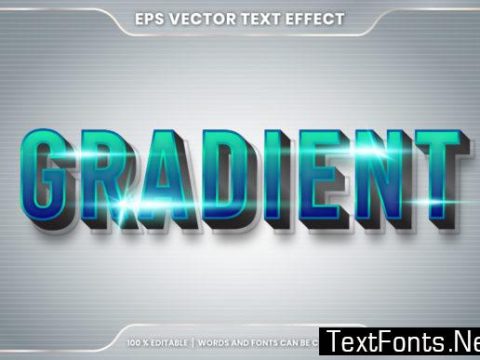 Editable Text Effect - Gradient Text