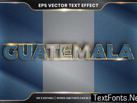 Editable Text Effect - Guatemala