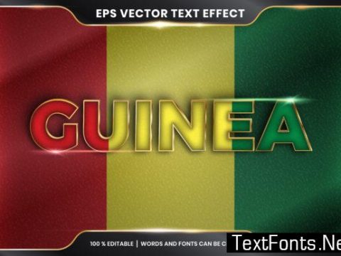 Editable Text Effect - Guinea