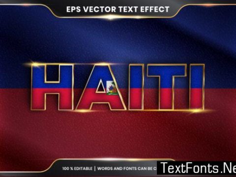 Editable Text Effect - Haiti