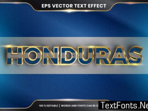 Editable Text Effect - Honduras