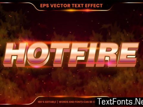 Editable Text Effect Hot Fire Words