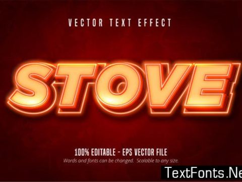 Editable Text Effect - Hot Stove Style