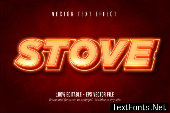 Editable Text Effect - Hot Stove Style