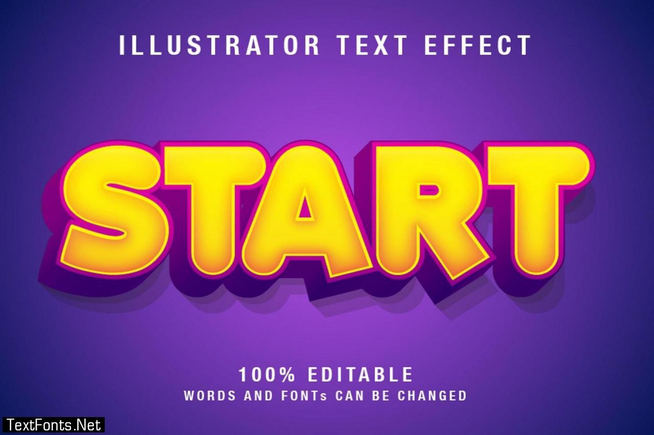 Download Editable Text Effect In Yellow And Purple 834718