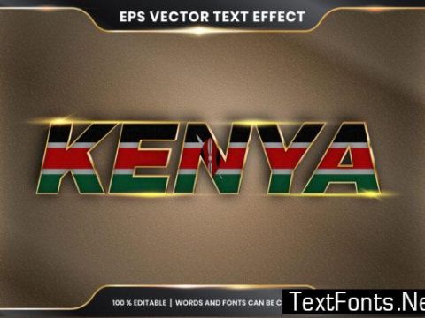 Editable Text Effect - Kenya