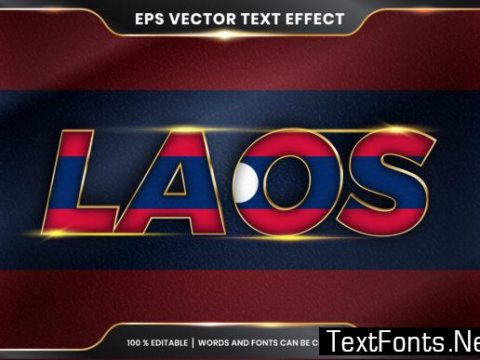 Editable Text Effect - Laos