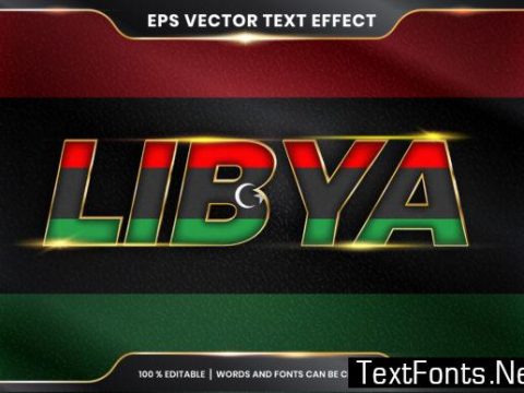 Editable Text Effect - Libya