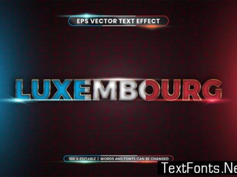 Editable Text Effect - Luxembourg Words