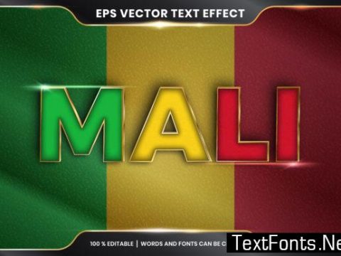 Editable Text Effect - Mali