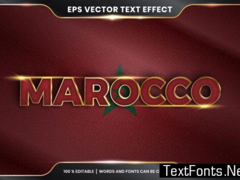 Editable Text Effect - Marocco