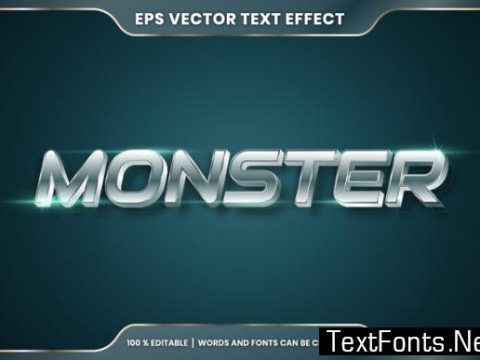 Editable Text Effect - Monster Text