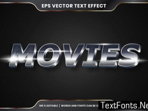 Editable Text Effect - Movies Text Style