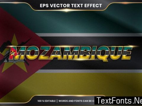 Editable Text Effect - Mozambique