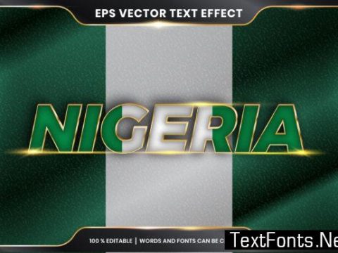 Editable Text Effect - Nigeria