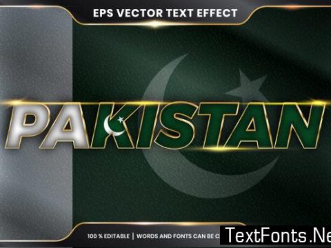 Editable Text Effect - Pakistan