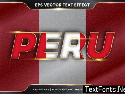 Editable Text Effect - Peru