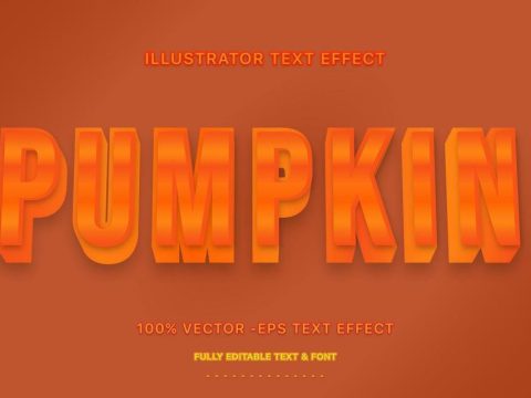 Editable Text Effect - Pumpkin Text Style