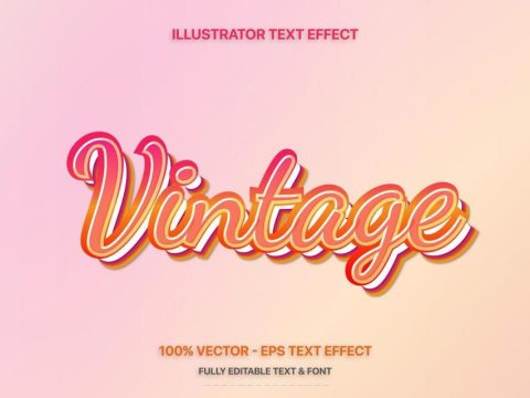 Editable Text Effect - Retro Text Style