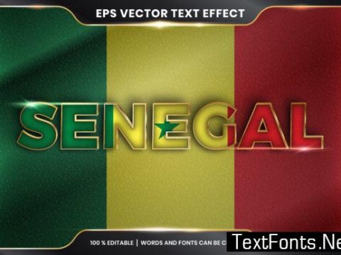 Editable Text Effect - Senegal