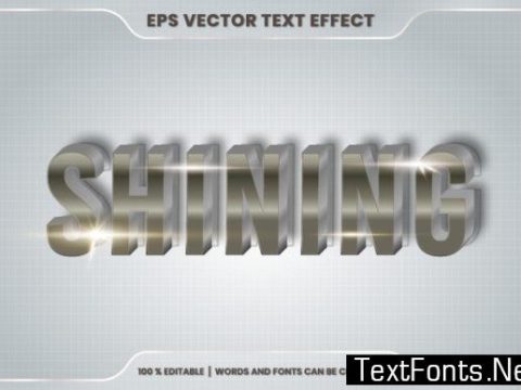 Editable Text Effect - Shining Text