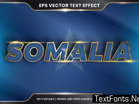 Editable Text Effect - Somalia