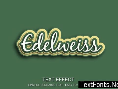 Editable Text Effect Style