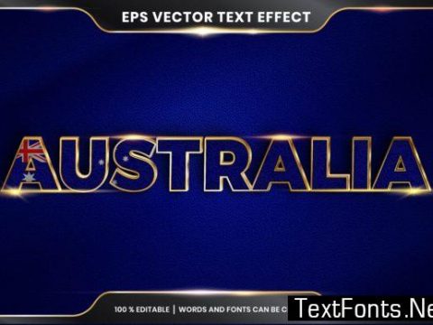 Editable Text Effect Style - Australia