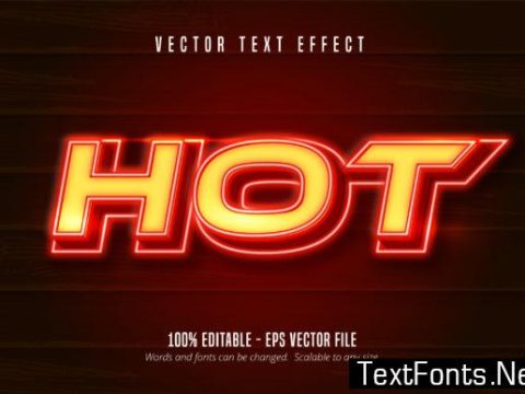 Editable Text Effect Style - Hot