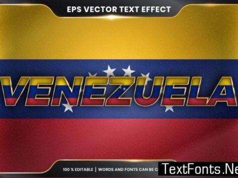 Editable Text Effect Style - Venezuela