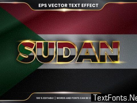 Editable Text Effect - Sudan