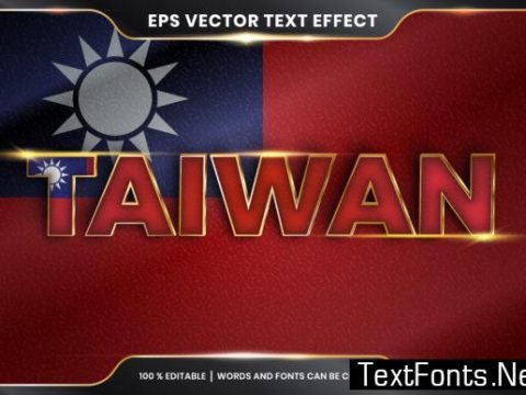 Editable Text Effect - Taiwan