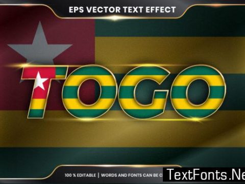 Editable Text Effect - Togo